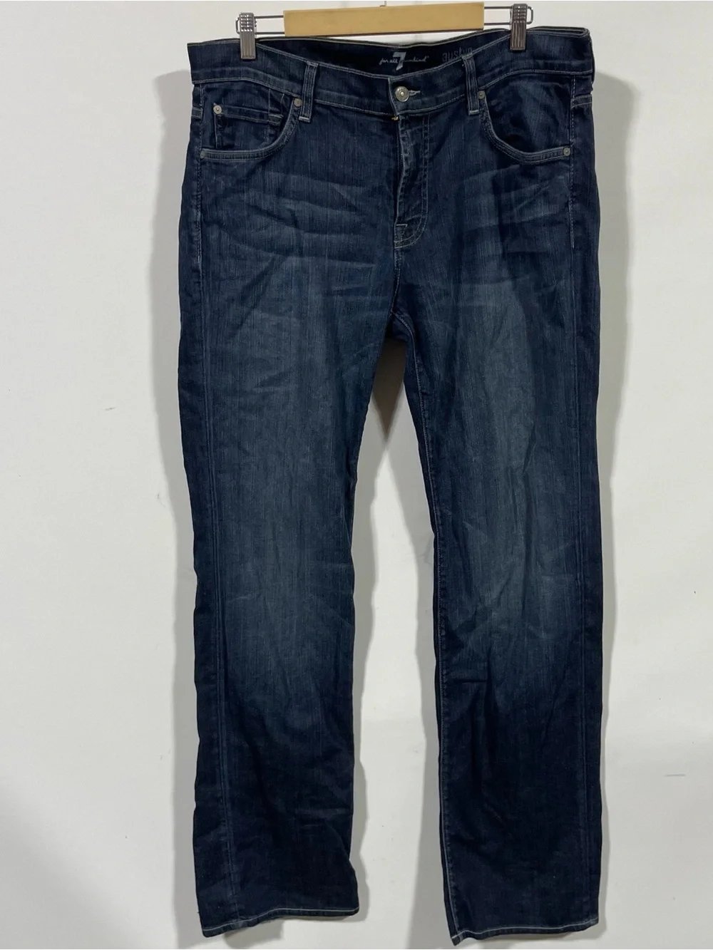 7 For All Mankind Austyn Slim Straight Dark Blue Jeans